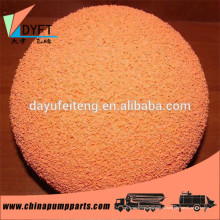 Bomba de concreto de laranja natural dn125 china fornecedor bola de esponja de borracha de limpeza macia